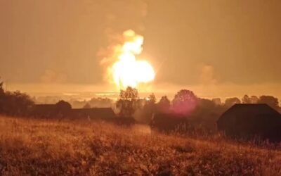 Satellite Images Reveal Impact of Drone Strike on Russian Ammo Depot