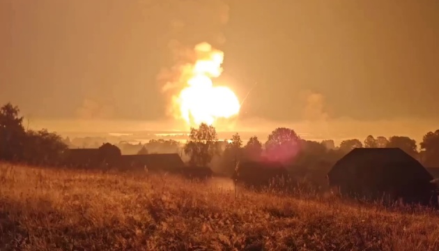 Satellite Images Reveal Impact of Drone Strike on Russian Ammo Depot