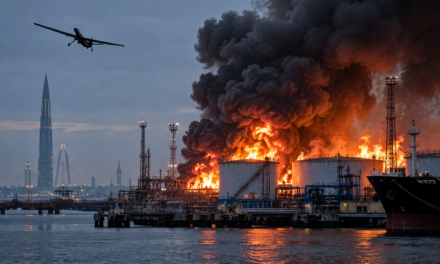 Ukrainian Drones Hit Key Russian Oil Terminal Amid Economic Forum